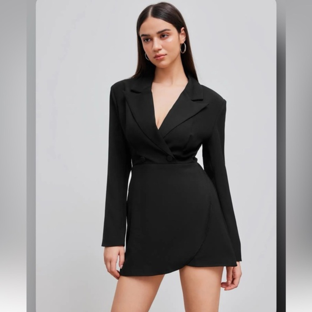 Cider COLLAR SOLID BUTTON MINI DRESS S AR8-10 - Picture 1 of 13